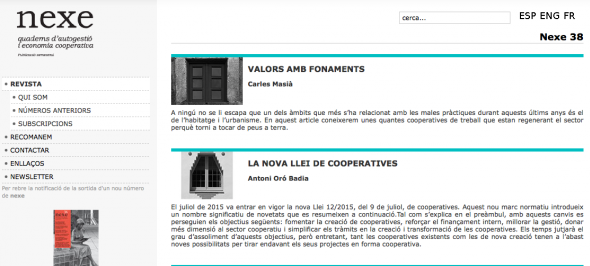 Nexe, la revista dels cooperativistes Nexe, la revista dels cooperativistes