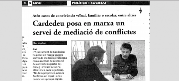Gedi acosta la mediació a Cardedeu Gedi acosta la mediació a Cardedeu