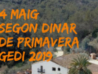 Dissabte 4 maig: inscriu-te al dinar de primavera de Gedi Dissabte 4 maig: inscriu-te al dinar de primavera de Gedi